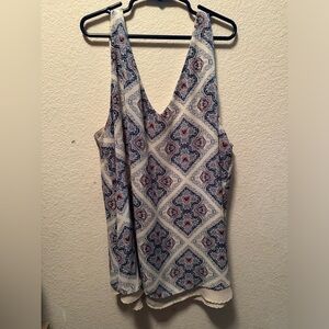 Pink rose tank top